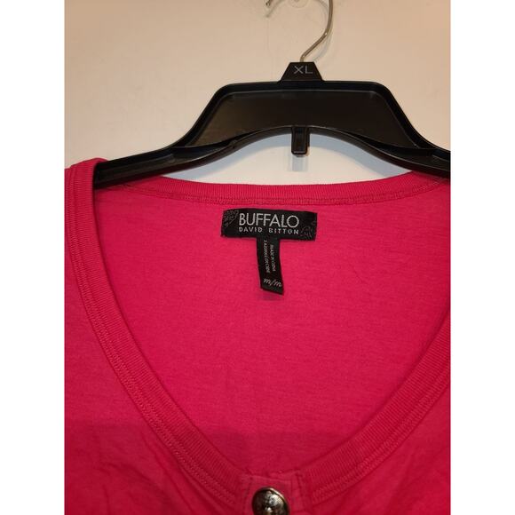 David Bitton Buffalo pink short sleeve top - medium - Picture 3 of 5